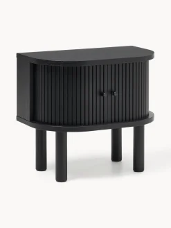 Mesita de noche con frente acanalado Calary