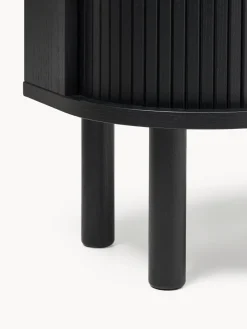 Mesita de noche con frente acanalado Calary