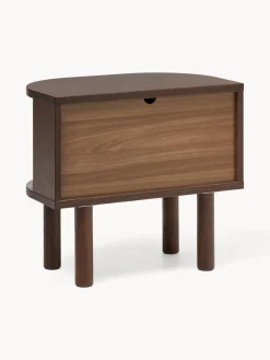 Mesita de noche con frente acanalado Calary