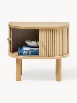 Mesita de noche con frente acanalado Calary