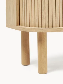 Mesita de noche con frente acanalado Calary