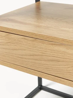 Mesita de noche con tablero de vidrio Randolf