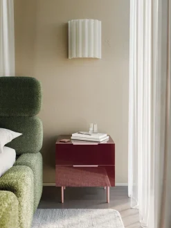 Mesita de noche de alto brillo Lenne