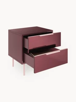 Mesita de noche de alto brillo Lenne