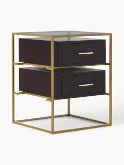 Mesita de noche de madera de mango Lyle