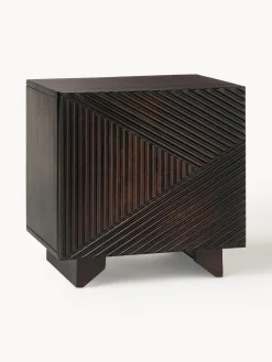 Mesita de noche de madera de mango Louis