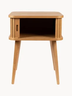 Mesita de noche de madera Barbier, puerta corredera