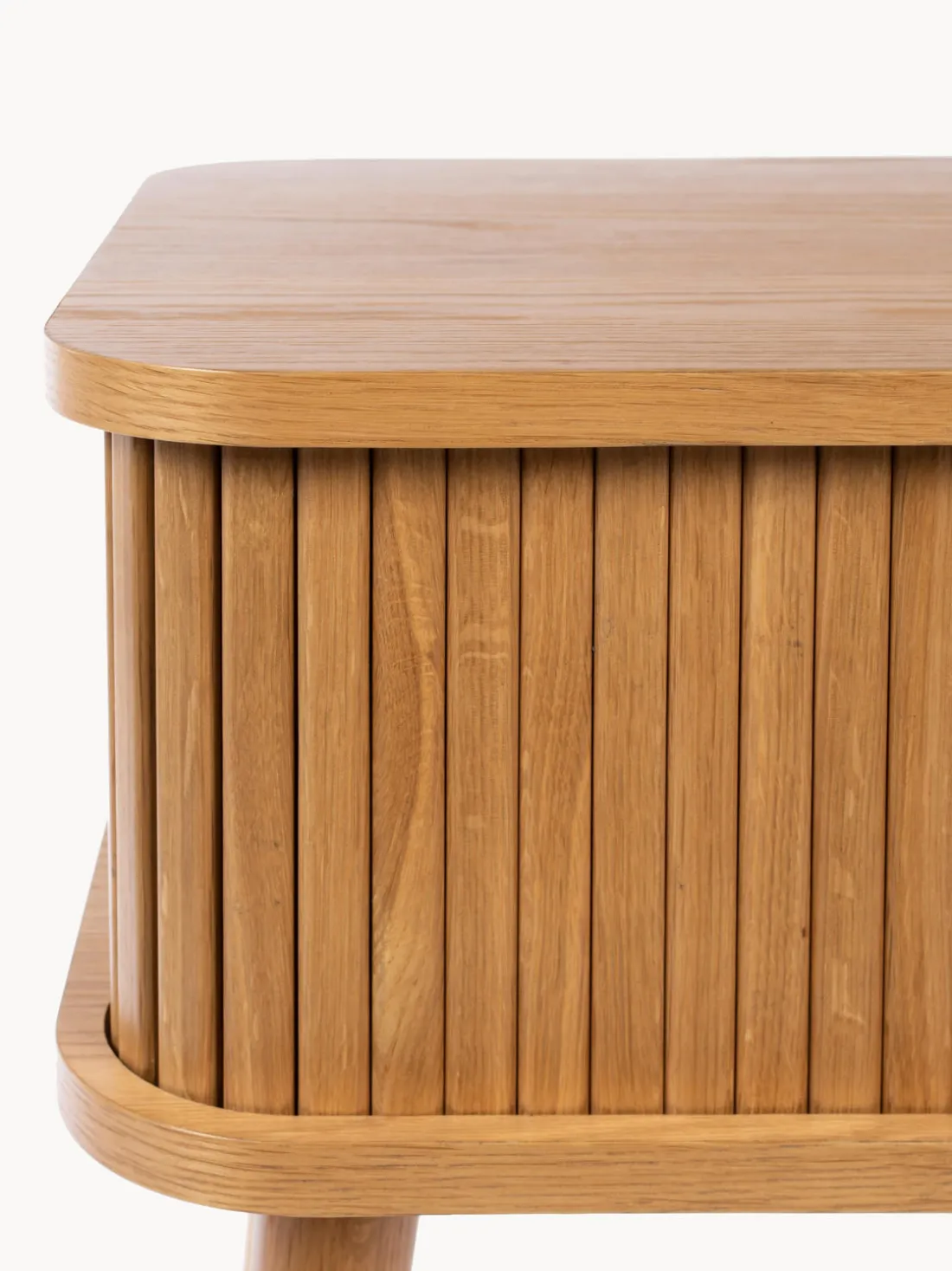 Mesita de noche de madera Barbier, puerta corredera