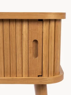 Mesita de noche de madera Barbier, puerta corredera