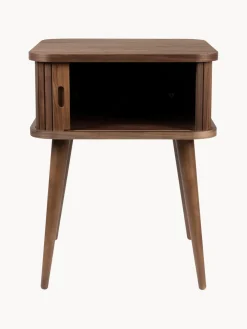 Mesita de noche de madera Barbier, puerta corredera