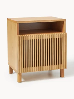 Mesita de noche de madera de roble Beyla