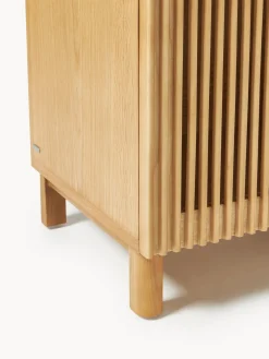 Mesita de noche de madera de roble Beyla