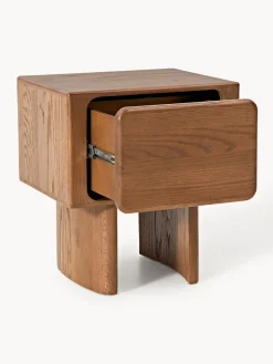 Mesita de noche de madera de roble Chandler