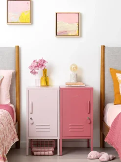 Mesita de noche de metal The Shorty, apertura de puerta izquierda o derecha