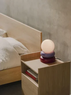 Mesita de noche Toopt - roble