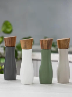 Molinillo de sal y pimienta con tapadera de madera de acacia Essentials, 2 uds.