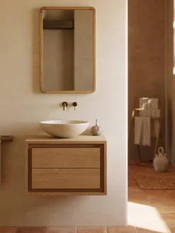 Mueble bajo lavabo de madera de teca Kenta
