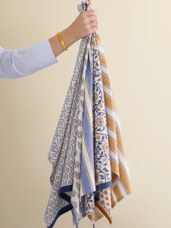 Paño de cocina artesanal con rayas Palermo