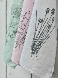 Paño de cocina de lino artesanal Rocket