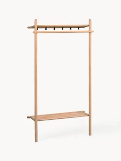 Perchero de pared de madera de roble Milford