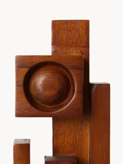 Pieza decorativa de madera de teca Skyline