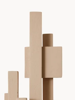 Pieza decorativa de madera de teca Skyline