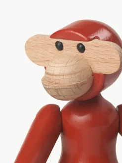 Pieza decorativa de madera de haya Monkey