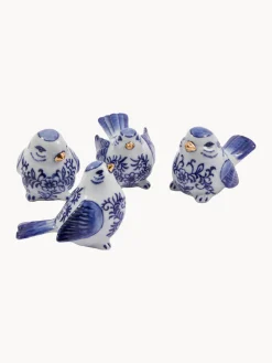 Piezas decorativas artesanales Blue Bird, 4 uds.