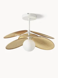 Plafón con adornos de fibras naturales Milani