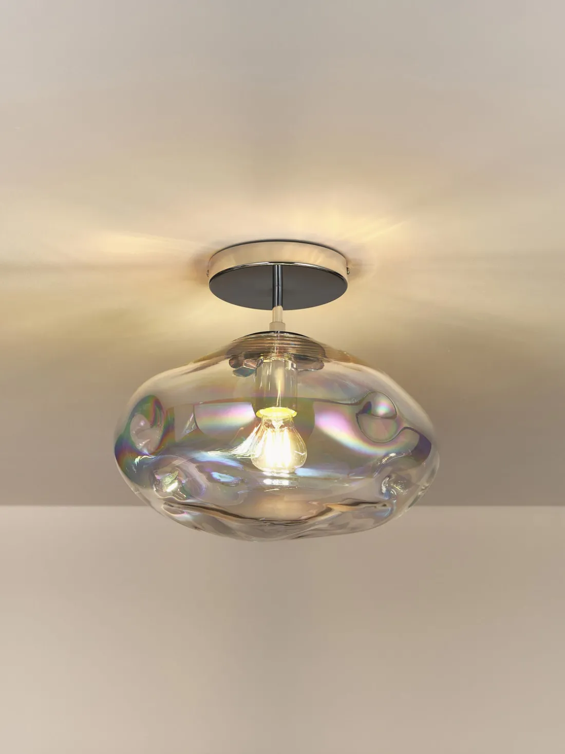 Plafón de vidrio iridiscente Amora