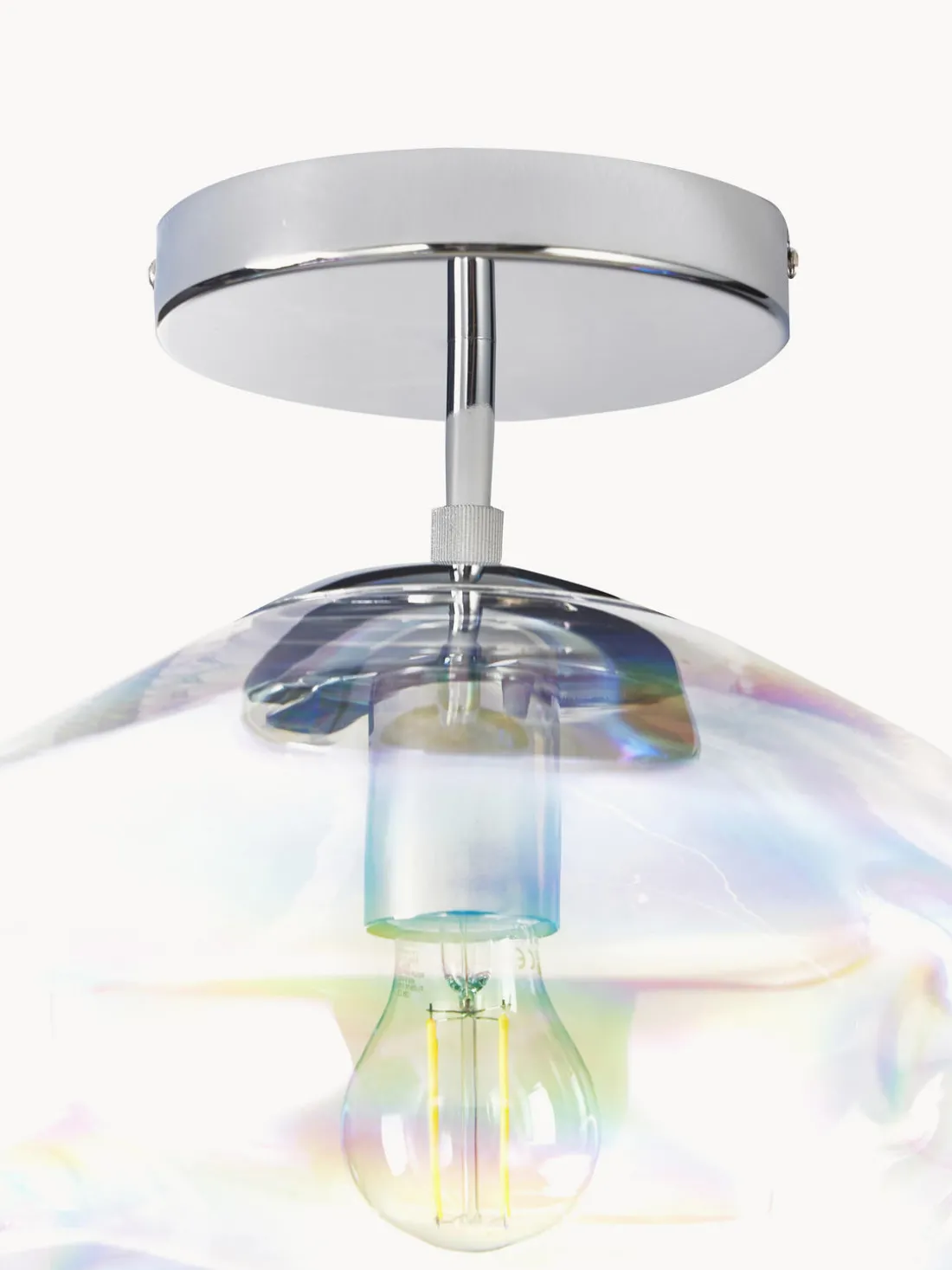 Plafón de vidrio iridiscente Amora