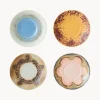 Platitos artesanales de gres 70's, 4 uds.