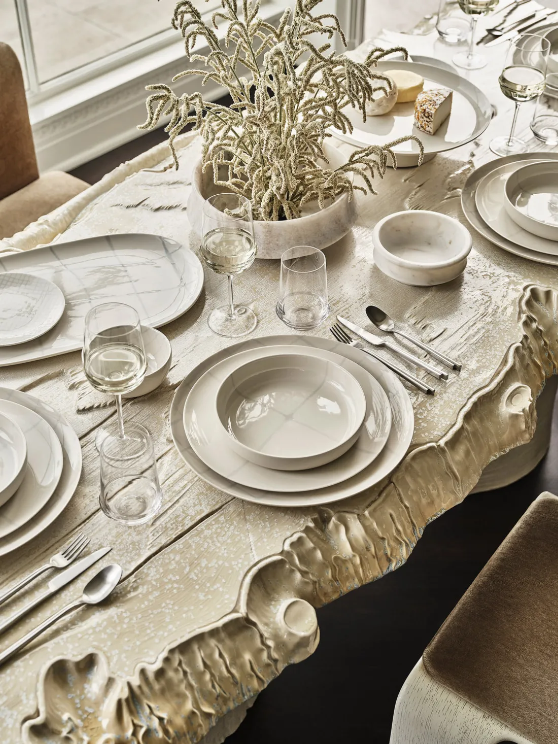 Plato de porcelana con esmalte reactivo Zuma, 2 uds.