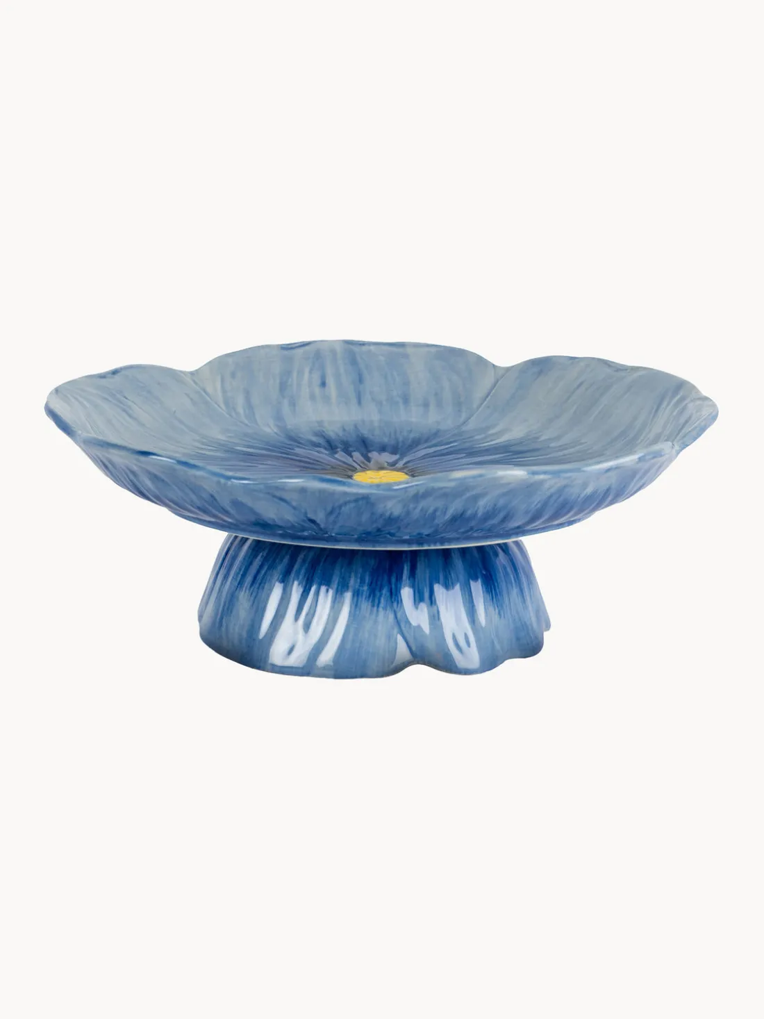 Plato de tarta pintado a mano Amapola