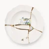 Plato hondo de porcelana Kintsugi