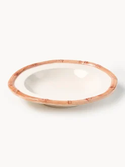 Plato hondo pintado a mano Bamboo