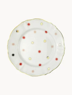 Plato llano artesanal de porcelana Abracadabra