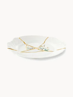 Plato llano de porcelana Kintsugi