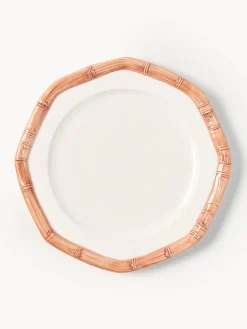 Plato llano pintado a mano Bamboo