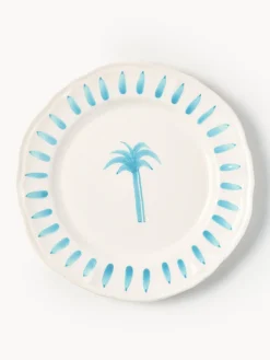 Plato llano pintado a mano The Palms
