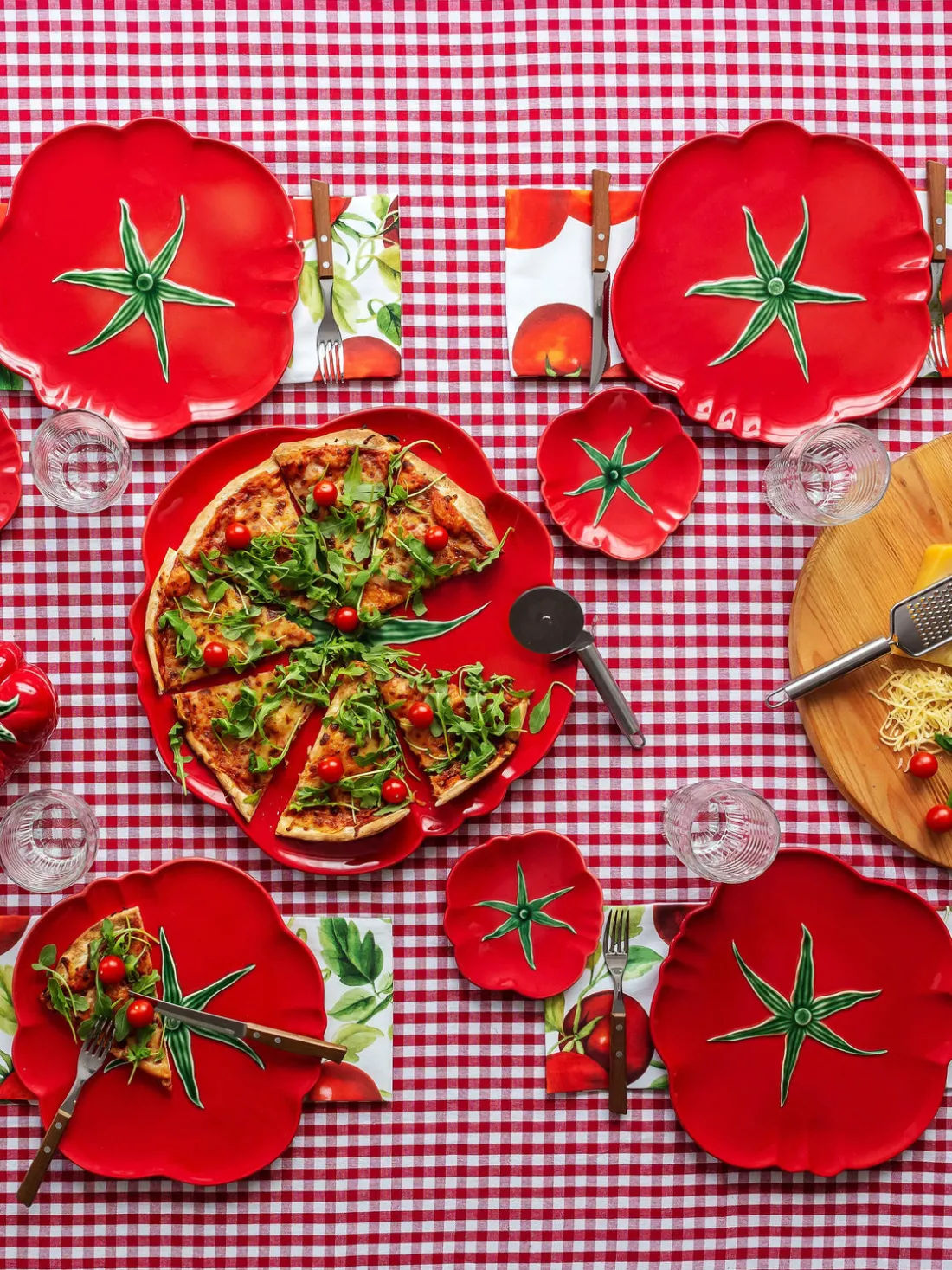 Plato llano Tomato, 4 uds.