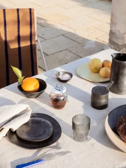 Plato postre de cerámica Flow