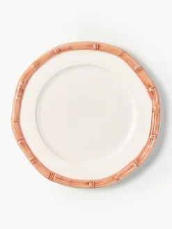 Plato postre pintado a mano Bamboo