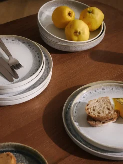 Platos de pasta artesanales con esmalte reactivo Danza, 4 uds.