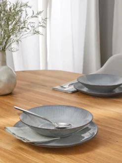 Platos hondos artesanales Nordic Sea, 4 uds.