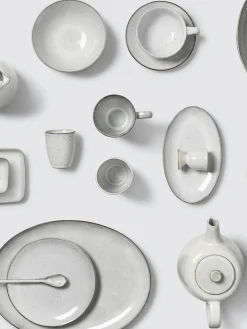 Platos hondos artesanales Nordic Sand, 4 uds.