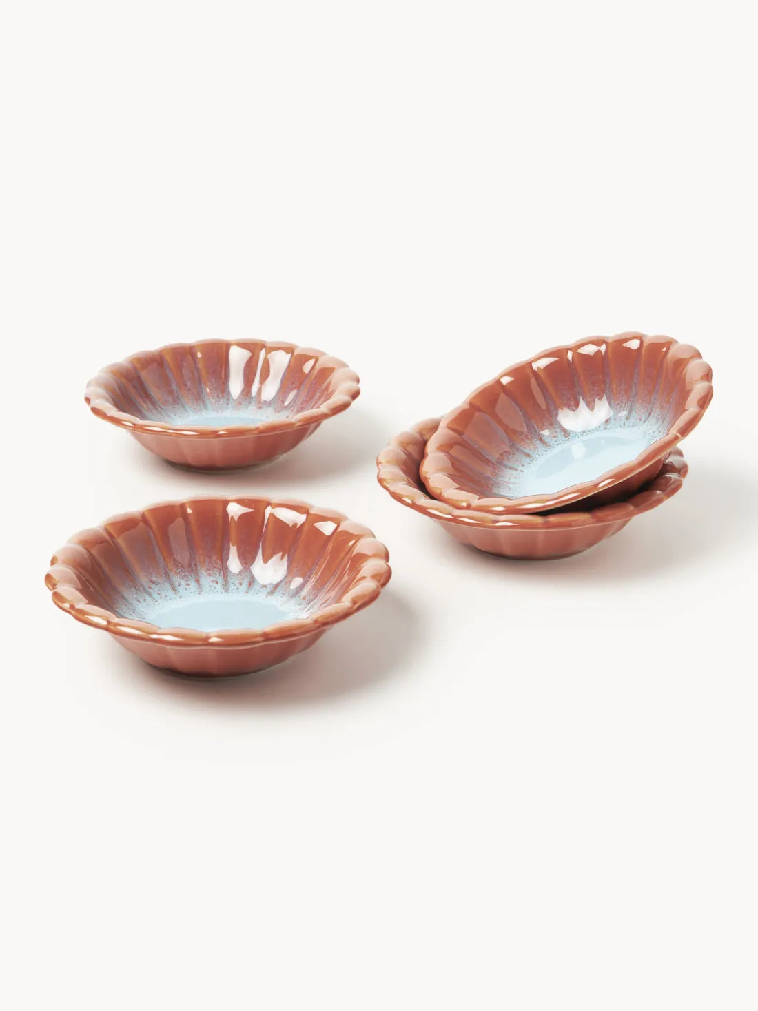 Platos hondos artesanales Marguerite, 4 uds.