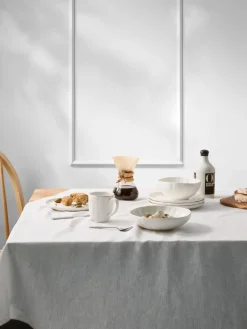 Platos hondos de porcelana con relieves Sali, 2 uds.