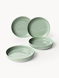 Platos hondos de porcelana Nessa, 4 uds.