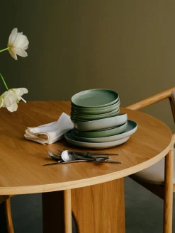 Platos hondos de porcelana Nessa, 4 uds.